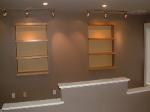 master bedroom remodeling with recessed shelving